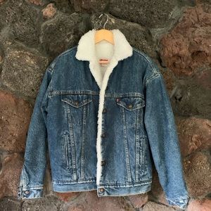 Vintage Sherpa Lined Denim Jacket